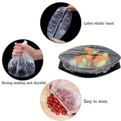 50 pcs Reusable Silicone Food Storage Covers for Bowls Plates Dishes