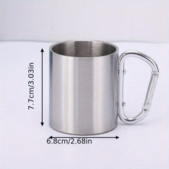 300ml Stainless Steel Double Layer Coffee Cup Portable Travel Mug