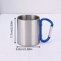 300ml Stainless Steel Double Layer Coffee Cup Portable Travel Mug