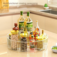 1pc Rotating Spice Rack Condiment Rack Seasoning Storage Box