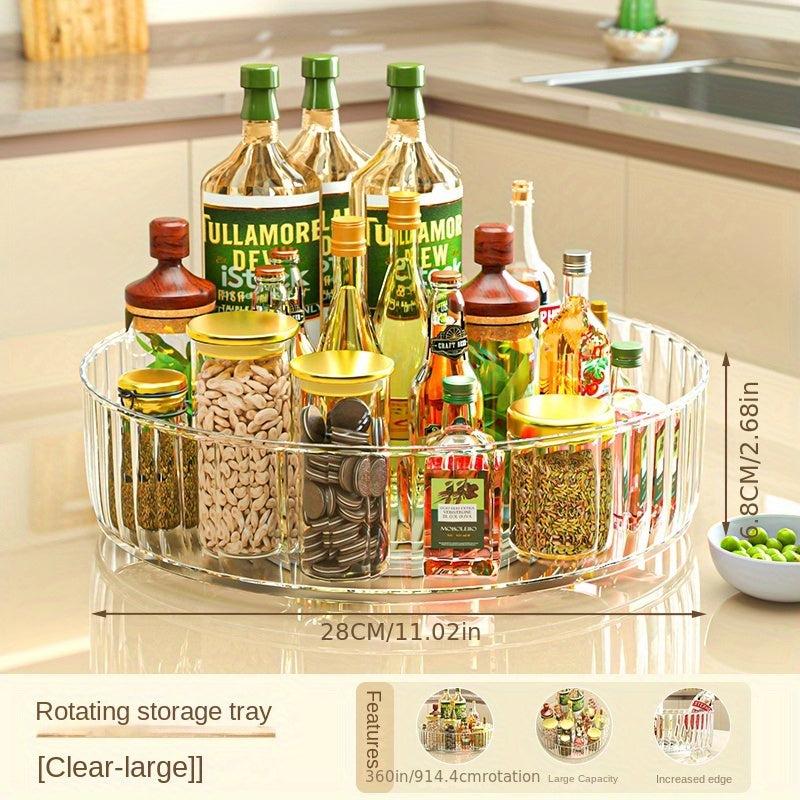 1pc Rotating Spice Rack Condiment Rack Seasoning Storage Box