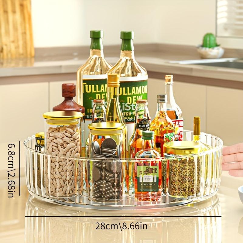 1pc Rotating Spice Rack Condiment Rack Seasoning Storage Box
