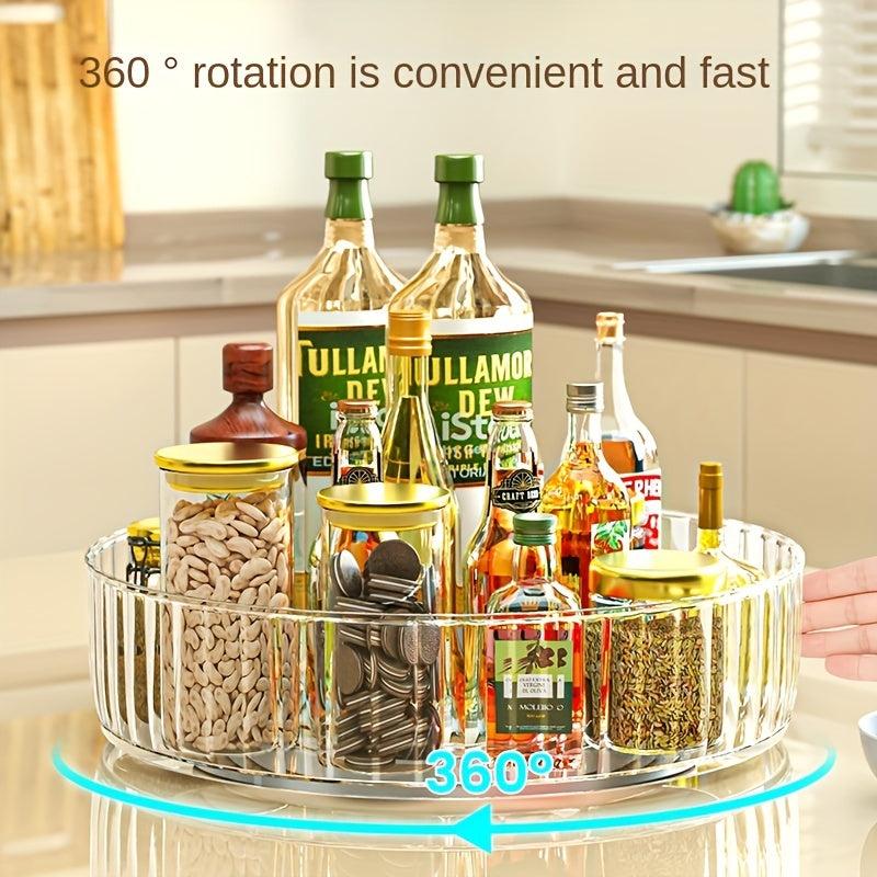 1pc Rotating Spice Rack Condiment Rack Seasoning Storage Box