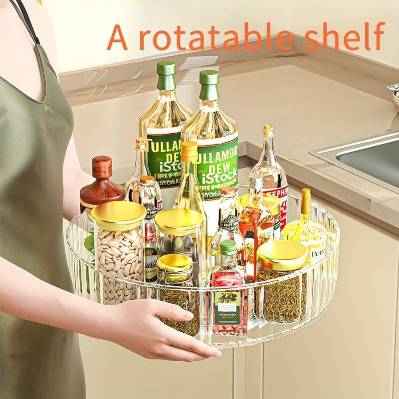 1pc Rotating Spice Rack Condiment Rack Seasoning Storage Box