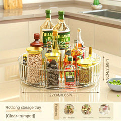 1pc Rotating Spice Rack Condiment Rack Seasoning Storage Box