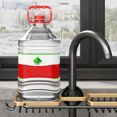 Aluminum Kitchen Storage Rack with Faucet Shelf and Under Sink Organizer