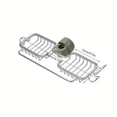 Aluminum Kitchen Storage Rack with Faucet Shelf and Under Sink Organizer