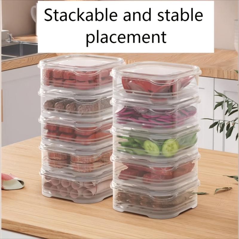 10pcs 350ml Food Preservation Box with Lid - Home Kitchen Storage Container