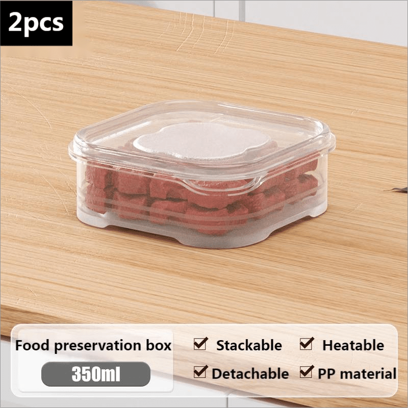 10pcs 350ml Food Preservation Box with Lid - Home Kitchen Storage Container