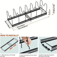 Expandable Tray Storage Rack for Dishes, Pots, Lids
