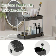 Double Layer Drain Rack for Kitchen Organization and Storage