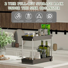 Double Layer Drain Rack for Kitchen Organization and Storage