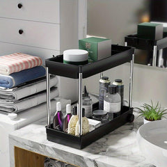 Double Layer Drain Rack for Kitchen Organization and Storage