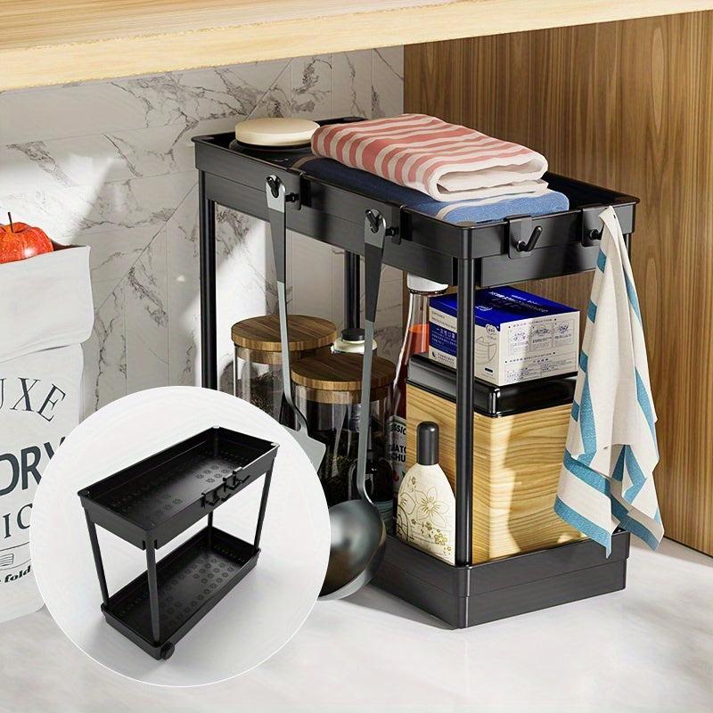 Double Layer Drain Rack for Kitchen Organization and Storage
