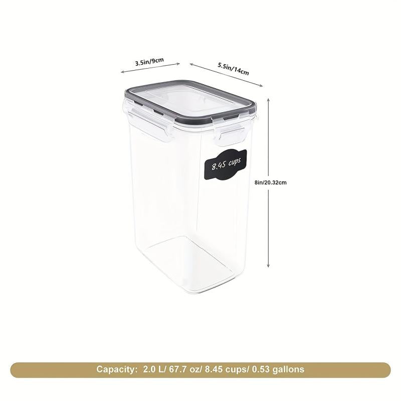 4pcs BPA Airtight Food Storage Container - 2.0L Capacity