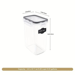 4pcs BPA Airtight Food Storage Container - 2.0L Capacity