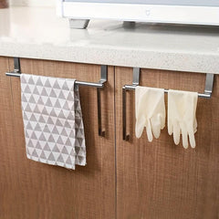 Stainless Steel Single Pole Towel Rack - Cabinet Door Back Type