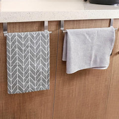 Stainless Steel Single Pole Towel Rack - Cabinet Door Back Type