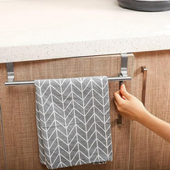 Stainless Steel Single Pole Towel Rack - Cabinet Door Back Type
