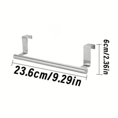 Stainless Steel Single Pole Towel Rack - Cabinet Door Back Type