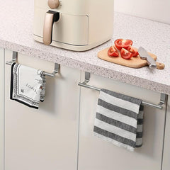Stainless Steel Single Pole Towel Rack - Cabinet Door Back Type