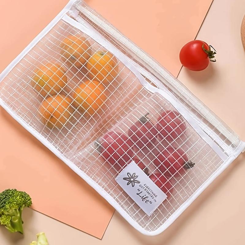 Kitchen Storage Mesh Bag for Refrigerator Door Organization