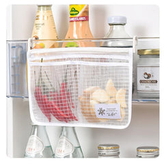 Kitchen Storage Mesh Bag for Refrigerator Door Organization