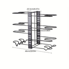 8 Layer Pot Rack Organizer for Kitchen Storage