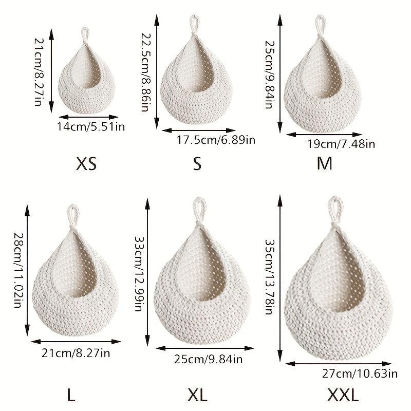 Jute Eco Teardrop Hanging Basket - Bohemian Handwoven
