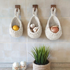 Jute Eco Teardrop Hanging Basket - Bohemian Handwoven
