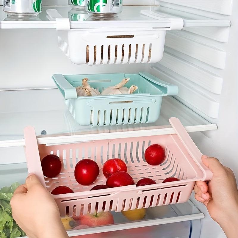 Refrigerator Hanging Storage Basket Layered Shelves Pull-out Egg Rack Kitchen