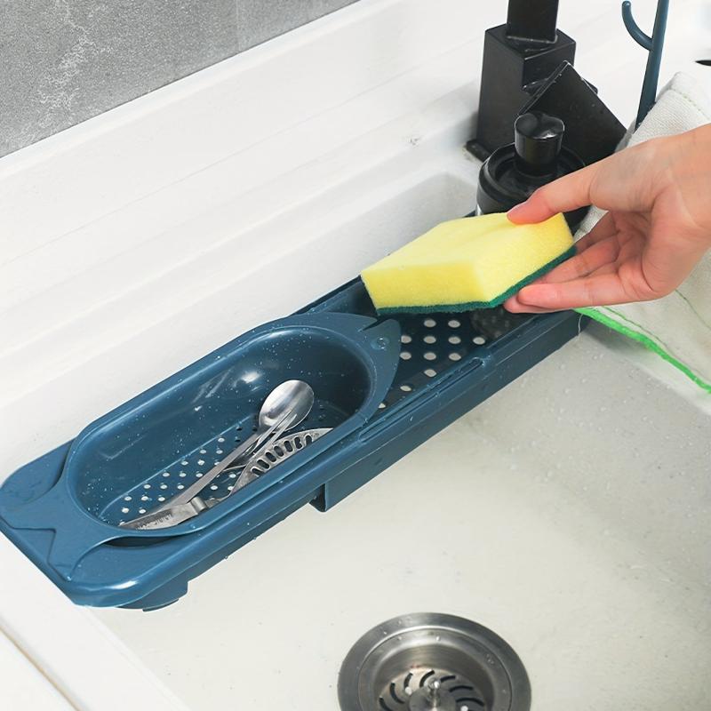 Telescopic Sink Drain Storage Rack - Kitchen Sink Organizer