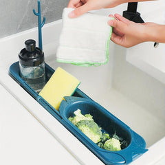 Telescopic Sink Drain Storage Rack - Kitchen Sink Organizer