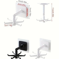 Modern Kitchen Shelf with Adhesive Hooks for Pot and Chopping Board