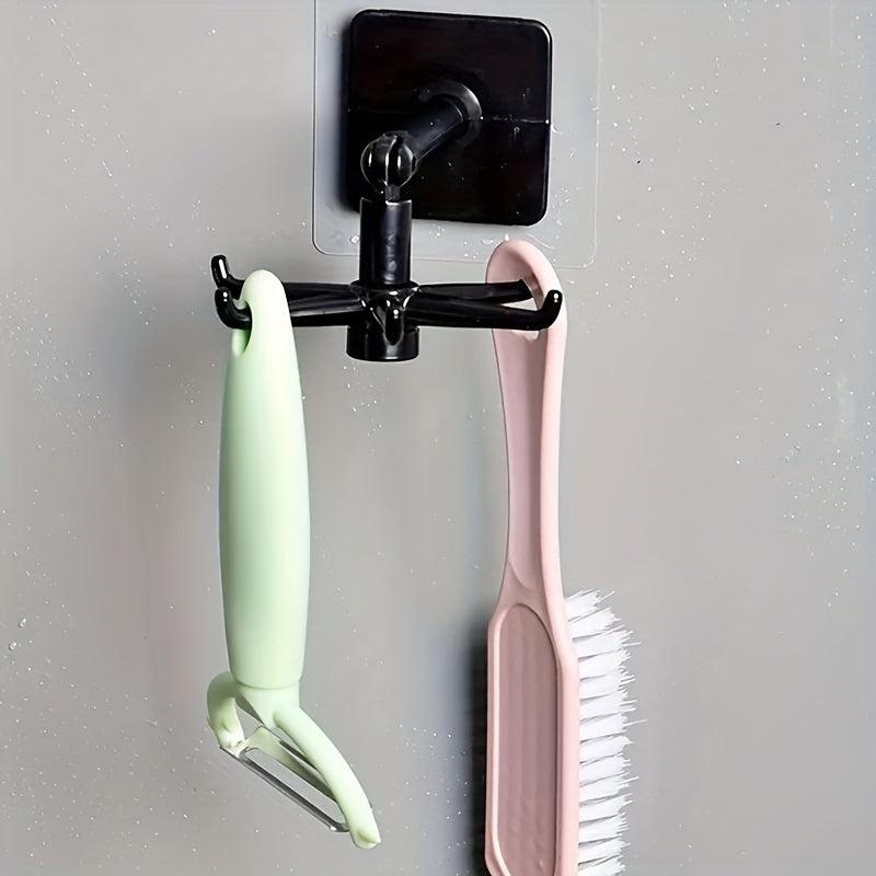 Modern Kitchen Shelf with Adhesive Hooks for Pot and Chopping Board