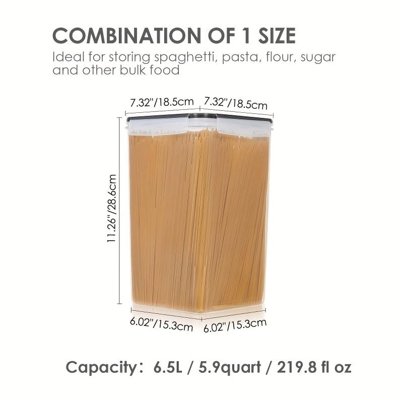 2 Pcs XL Tall Airtight Food Storage Containers 5 9qt 6 5L Plastic BPA Free
