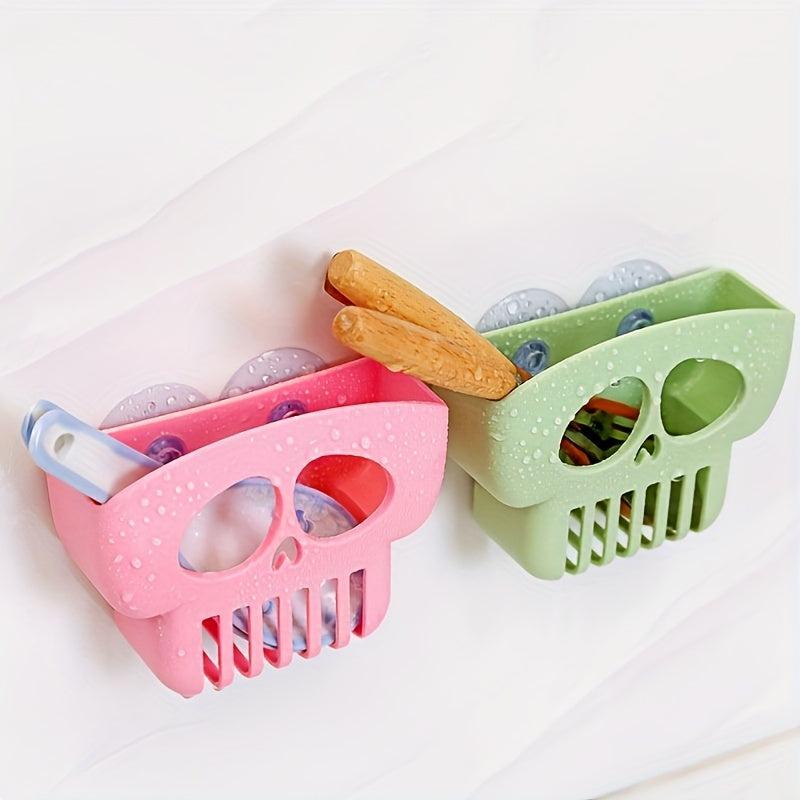 Double Decker Sink Shelf Drain Rack with Suction Cup Kitchen Organizer
