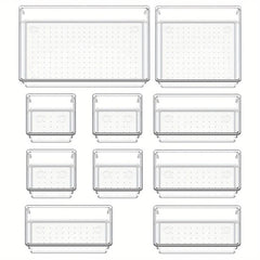 20 Pcs Kitchen & Desk Drawer Organizer Set - 4 Size Bathroom Tray Dividers