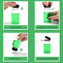 12pcs Mini Plastic Juice Bottles with Caps for Juicing & Smoothies