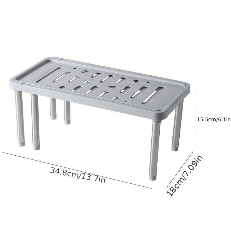 1pc Expandable Cabinet Shelf Organizers for Kitchen Countertop