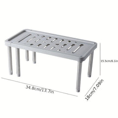 1pc Expandable Cabinet Shelf Organizers for Kitchen Countertop