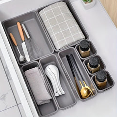 8pcs Home Cosmetics & Tableware Storage Box Drawer Organizers
