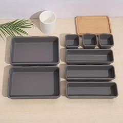 8pcs Home Cosmetics & Tableware Storage Box Drawer Organizers