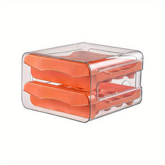 Egg Fresh Keeping Storage Box Double Layer Drawer Type Leak Proof Plastic Box