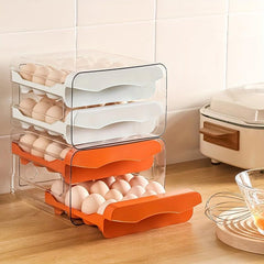 Egg Fresh Keeping Storage Box Double Layer Drawer Type Leak Proof Plastic Box