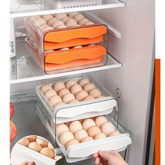Egg Fresh Keeping Storage Box Double Layer Drawer Type Leak Proof Plastic Box