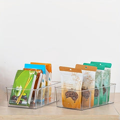 Transparent PET Refrigerator Storage Bin with Dividers