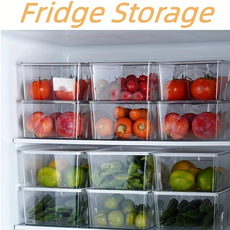 Transparent PET Refrigerator Storage Bin with Dividers