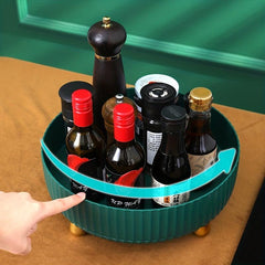 360 Rotatable Spice Rack Multifunctional Lazy Susan for Storage