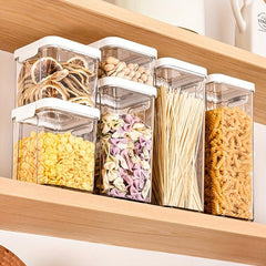 Stackable Airtight Food Storage Jars for Grains Tea Rice